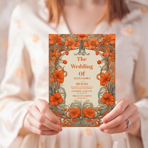 Vintage Art Nouveau Hochzeit Einladung