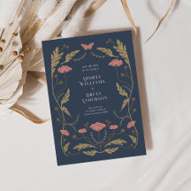 Vintage-Art-Nouveau-Hochzeit 'Save the Date'-Karte
