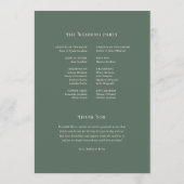 Vintage-Art-Nouveau-Hochzeitsprogramm Programm (Rückseite)