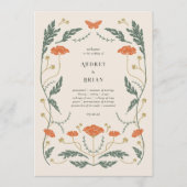 Vintage-Art-Nouveau-Hochzeitsprogramm Programm (Vorderseite)