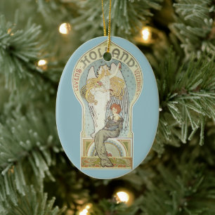 Vintage Art Nouveau, Holland Levensverzekering Keramik Ornament