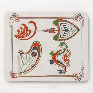 Vintage-Art-Nouveau-Illustration von Alphonse Much Mousepad