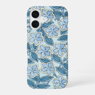 Vintage Art Nouveau Immergrün-Blumen in einem Gart iPhone 16 Hülle