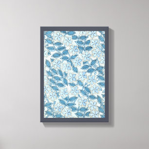 Vintage Art Nouveau Immergrün-Blumen in einem Gart Leinwanddruck