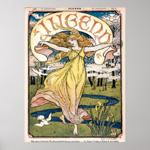 Vintage Art Nouveau Jugend Cover by Walter Crane Poster