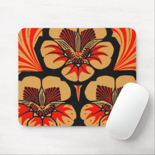 Vintage Art Nouveau Julie de Graag Blumen-Holzschn Mousepad