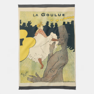 Vintage Art Nouveau, La Goulue von Toulouse Lautre Geschirrtuch