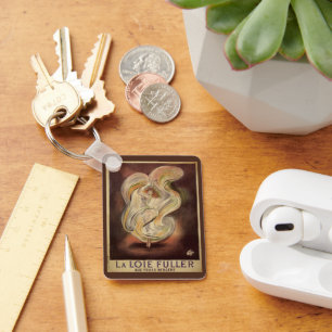 Vintage Art Nouveau, La Loie Fuller Moderne Tänzer Schlüsselanhänger