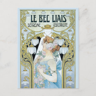 Vintage Art Nouveau Le Bec Liais, Privat Livemont Postkarte