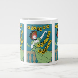Vintage Art Nouveau, Livorno Señorita beim Tanzen Jumbo-Tasse
