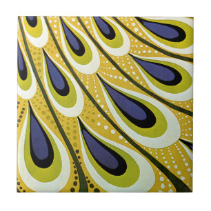 Vintage Art Nouveau, Macmillan's Pfauenfeder Fliese