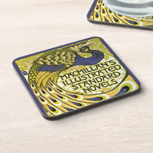 Vintage Art Nouveau, Macmillan's Pfauenfeder Getränkeuntersetzer