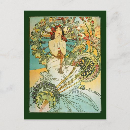 Vintage Art Nouveau Monte Carlo Postkarte (Vorderseite)