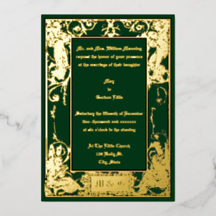 Vintage Art Nouveau Musik Feen Rahmen Folieneinladung