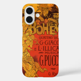 Vintage Art Nouveau Musik, La Boheme Oper, 1896 iPhone 16 Hülle