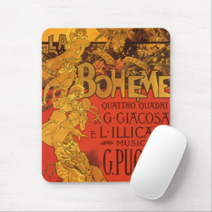Vintage Art Nouveau Musik, La Boheme Oper, 1896 Mousepad