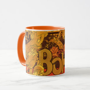 Vintage Art Nouveau Musik, La Boheme Oper, 1896 Tasse