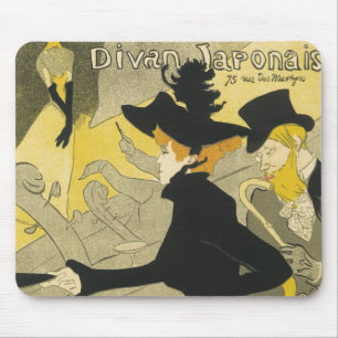 Vintage Art Nouveau Nachtclub Café, Divan Japonais Mousepad