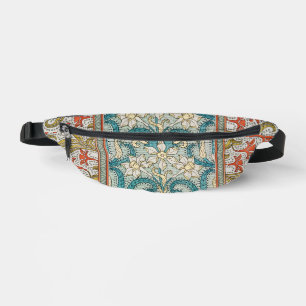Vintage Art Nouveau Narzissenmuster Verneuil Bauchtasche
