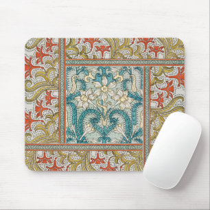 Vintage Art Nouveau Narzissenmuster Verneuil Mousepad