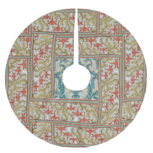 Vintage Art Nouveau Narzissenmuster Verneuil Polyester Weihnachtsbaumdecke