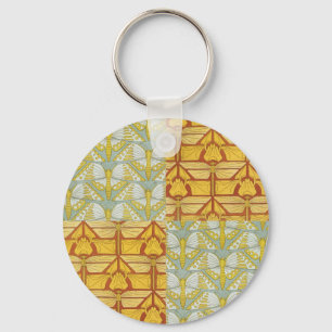 Vintage-Art Nouveau-Natur-Rastermuster-Kunst Schlüsselanhänger