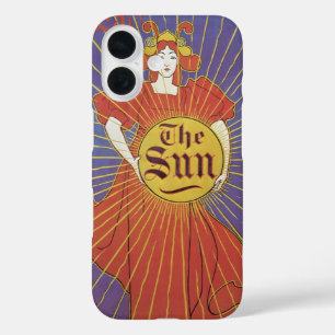Vintage Art Nouveau, New Yorker Sun-Zeitung iPhone 16 Hülle