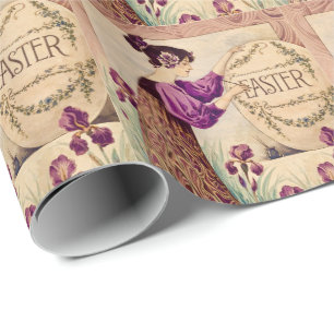 Vintage Art Nouveau Ostern  – Belle Époque Geschenkpapier