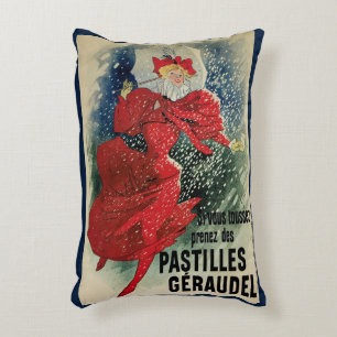 Vintage Art Nouveau Pastillen Geraudel Hustenbonbo Dekokissen