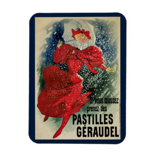 Vintage Art Nouveau Pastilles Geraudel Hustenbonbo Magnet