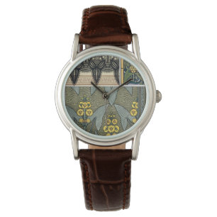 Vintage Art Nouveau Pfeilspitzen-Gartenblumen Armbanduhr