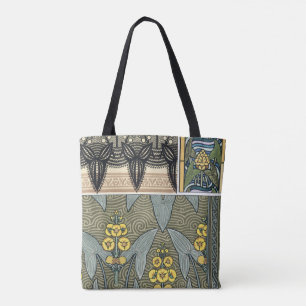 Vintage Art Nouveau Pfeilspitzen-Gartenblumen Tasche