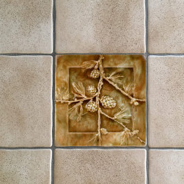 Vintage Art Nouveau Pine Conne Reproduction Fliese