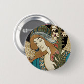 Vintage Art Nouveau, Prang's Oster-Publikationen Button (Vorne & Hinten)