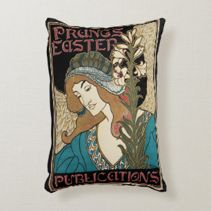 Vintage Art Nouveau, Prangs Oster-Publikationen Dekokissen