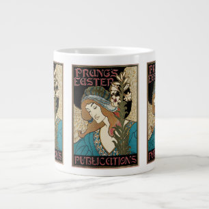Vintage Art Nouveau, Prangs Oster-Publikationen Jumbo-Tasse