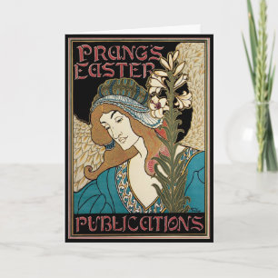 Vintage Art Nouveau, Prangs Ostern-Veröffentlichun Feiertagskarte