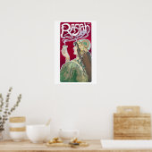 Vintage Art Nouveau Rajah Coffee ad Poster (Küche)
