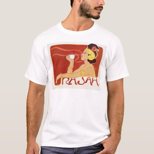 Vintage Art Nouveau Rajah Coffee Advertisement T-Shirt (Vorderseite)