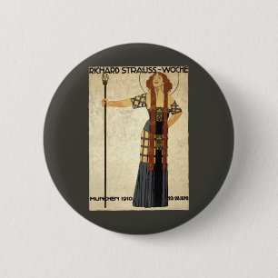 Vintage Art Nouveau Richard Strauss-Woche, München Button