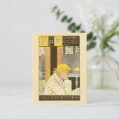 Vintage Art Nouveau Rochester Buchhandlung Postkarte (Stehend Vorderseite)