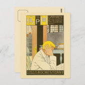Vintage Art Nouveau Rochester Buchhandlung Postkarte (Vorne/Hinten)