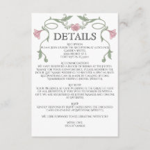 Vintage Art Nouveau Rosafarbenen Blumen Hochzeit