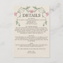 Vintage Art Nouveau Rosafarbenen Blumen Hochzeit
