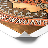 Vintage Art Nouveau Savonnerie de Bagnolet Mucha Poster (Ecke)