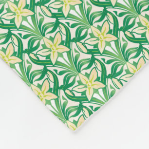 Vintage-Art-Nouveau-Schneeglöckchen-Blumenmuster Fleecedecke