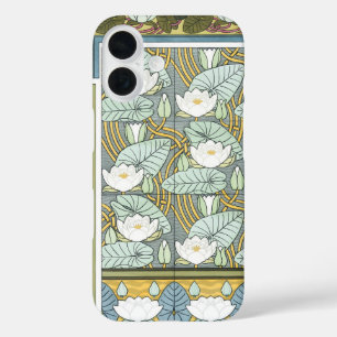 Vintage Art Nouveau, Seerosengarten Blumen iPhone 16 Hülle