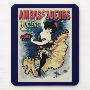 Vintage Art Nouveau, spanische Flamenco-Tänzerin Mousepad