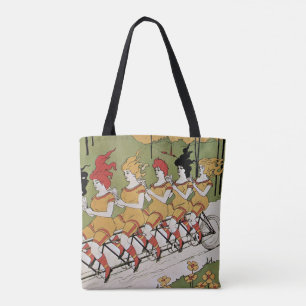 Vintage Art Nouveau, Tandemfahrrad Tasche