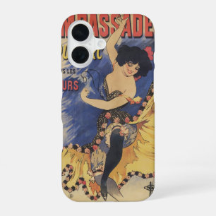 Vintage Art Nouveau Tänzerin Französisches Plakat iPhone 16 Hülle